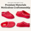 Fireside by Dearfoams Women’s Greta Genuine Shearling Clog Slippers, 100% Natural Suede Clogs for Outdoor & Indoor(Poppy)