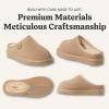 Fireside by Dearfoams Women’s Greta Genuine Shearling Clog Slippers, 100% Natural Suede Clogs for Outdoor & Indoor(Sand)