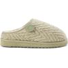 Fireside by Dearfoams Women’s Greta Genuine Shearling Clog Slippers, 100% Natural Suede Clogs for Outdoor & Indoor(Seagrass)