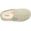 Fireside by Dearfoams Women’s Greta Genuine Shearling Clog Slippers, 100% Natural Suede Clogs for Outdoor & Indoor(Seagrass)