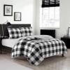 Dearfoams Super Soft Quilt Set with Diamond Stitching, Reindeer, Full/Queen(Black and White)