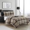 Dearfoams Super Soft Quilt Set with Diamond Stitching, Reindeer, Full/Queen(Brown)