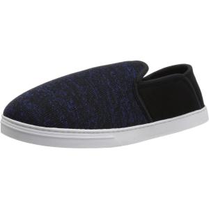 Dearfoams Men’s Knit Fold Down Closed Back Slipper(Navy Blazer)