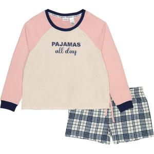 Dearfoams Women’s 2-piece Pajama Set, Soft & Comfortable Nightwear for Adults, Top & Bottom Duo(Pajamas All Day Plaid)