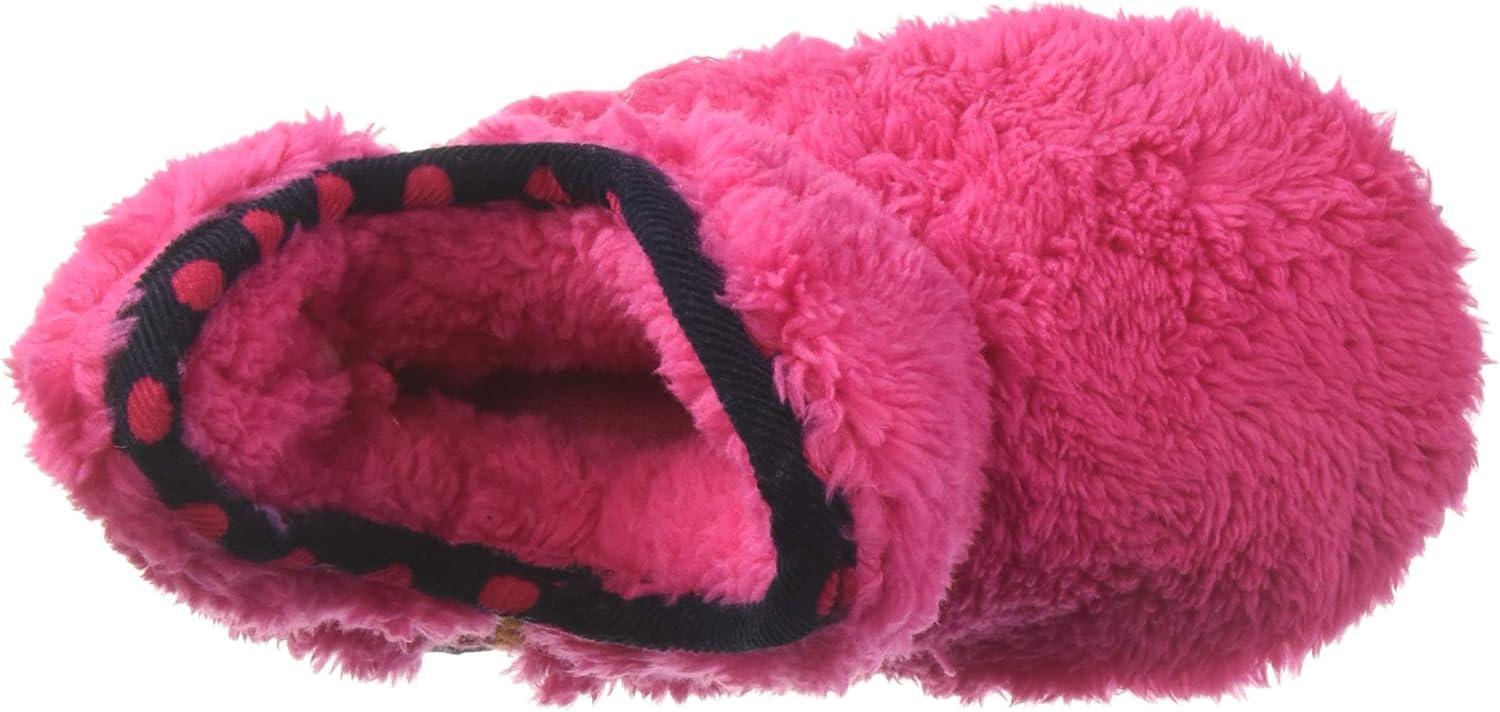 imageDearfoams UnisexChild Kids Pile Bootie with Mixed Material Trim SlipperParadise Pink