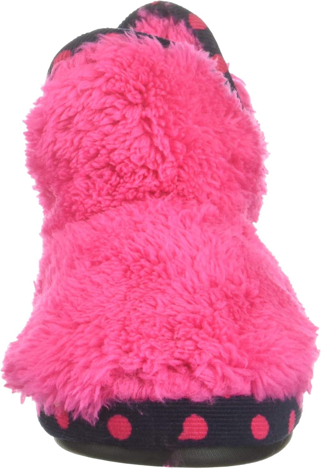 imageDearfoams UnisexChild Kids Pile Bootie with Mixed Material Trim SlipperParadise Pink