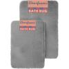 Dearfoams 2 Piece Faux Fur Memory Foam Bath Rug Set, Red(Red)