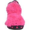 Dearfoams Unisex-Child Kid’s Pile Bootie with Mixed Material Trim Slipper(Paradise Pink)