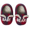 Dearfoams unisex-baby Baby Bear(Red/Navy)