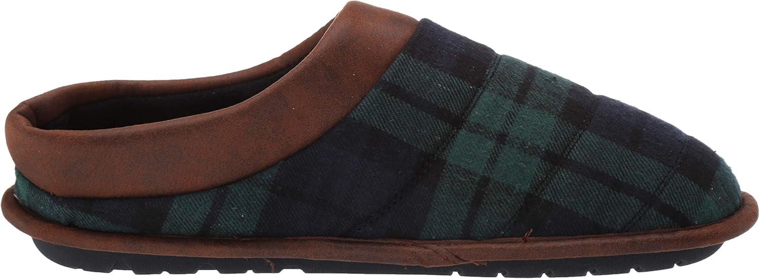 imageDearfoams Womens Clog SlipperBlack Watch Plaid
