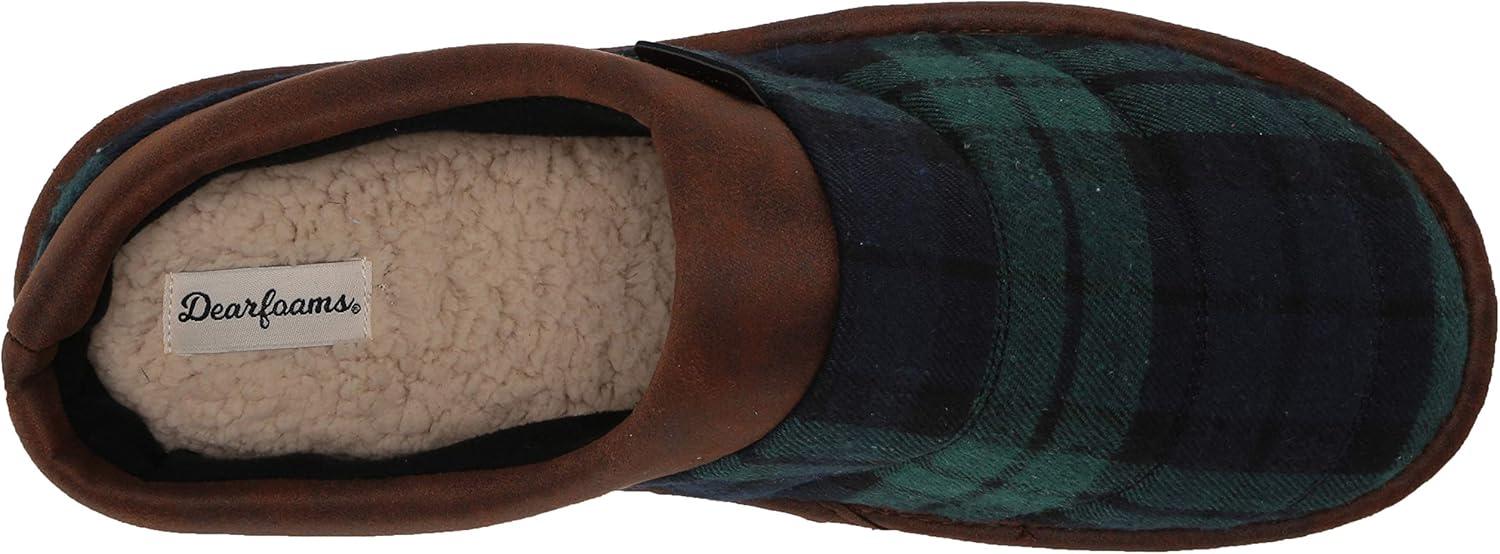 imageDearfoams Womens Clog SlipperBlack Watch Plaid