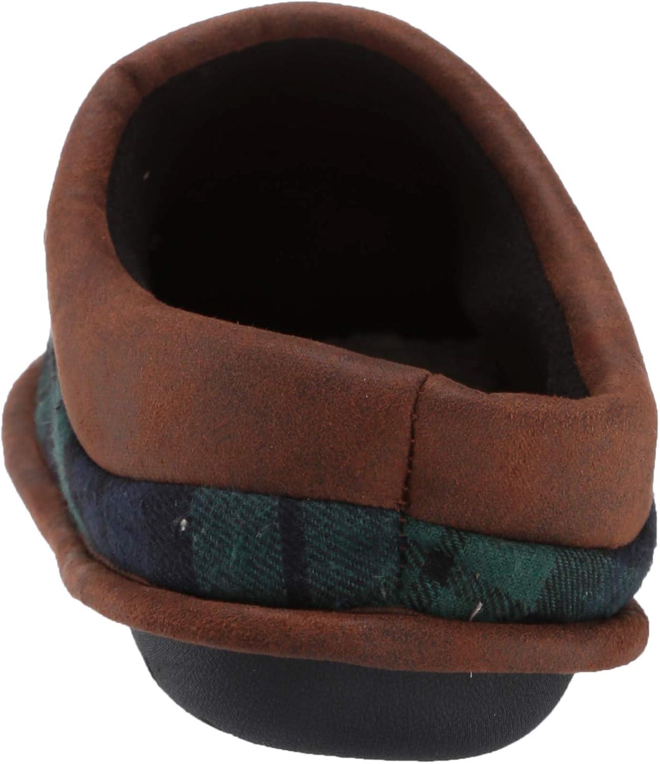 imageDearfoams Womens Clog SlipperBlack Watch Plaid