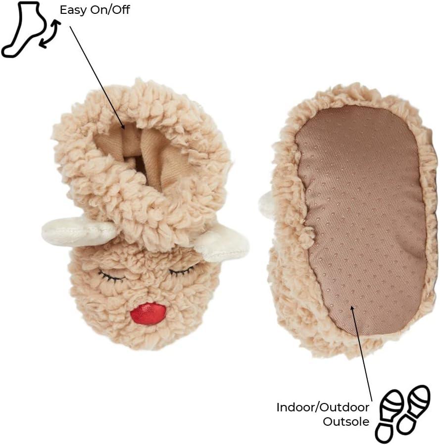 imageDearfoams unisexbaby Matching Family Holiday Christmas Reindeer amp Turkey ScuffBaby Reindeer