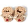 Dearfoams unisex-baby Matching Family Holiday Christmas Reindeer & Turkey Scuff(Baby Reindeer)