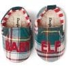Dearfoams Baby Bear Boys Girls Plaid Memory Foam Slippers(Green Red)