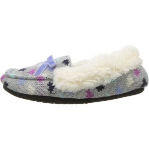 Dearfoams Unisex-Child Patterned Sweater Knit Moc(Iceberg)