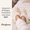 Dearfoams Women’s Memory Foam Cozy Soft House Slippers Gifts for Women Hannah Knit Clog House Shoes(White Heart)