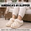 Dearfoams Women’s Memory Foam Cozy Soft House Slippers Gifts for Women Hannah Knit Clog House Shoes(White Heart)