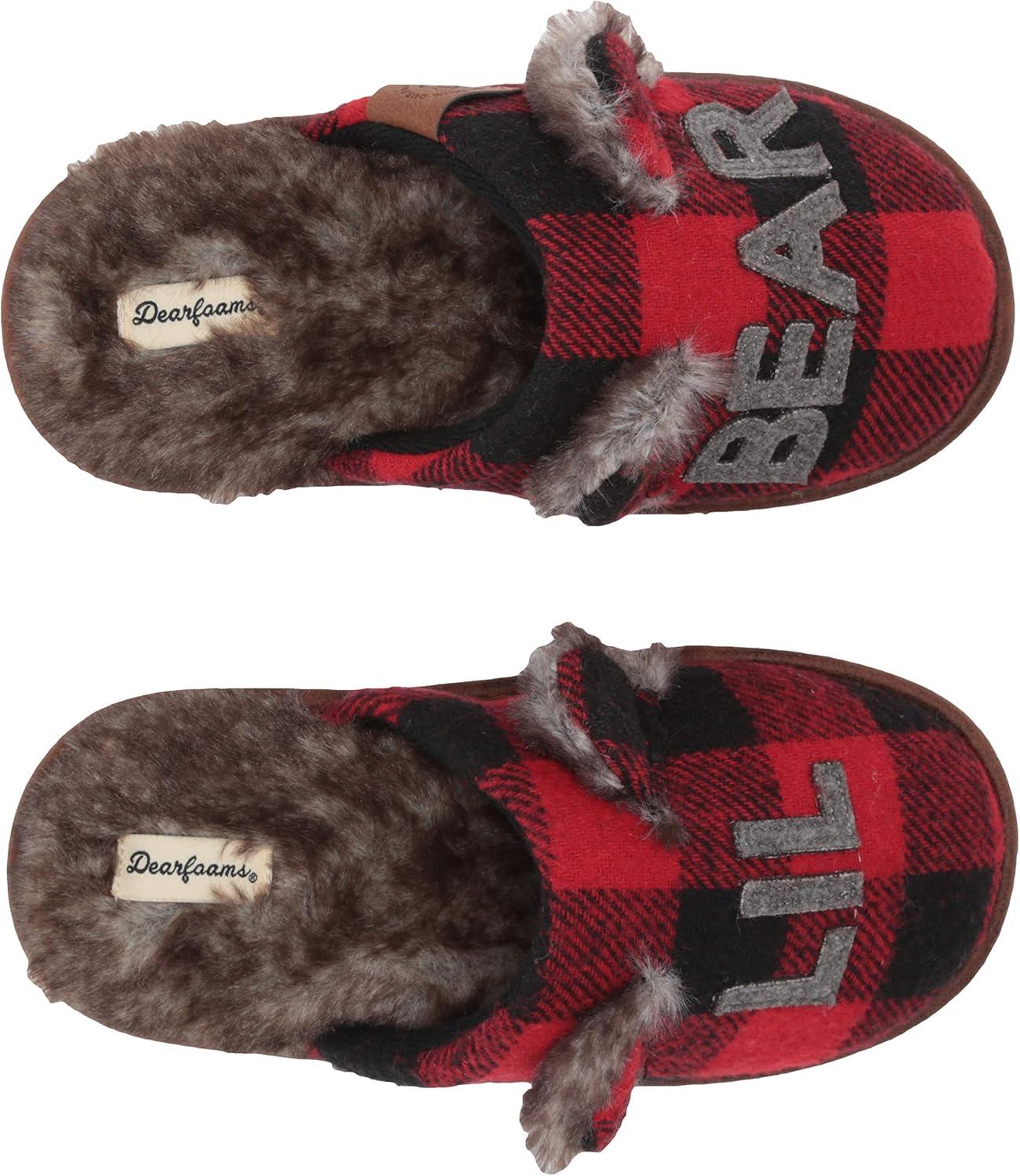 imageDearfoams unisexchild Gifts for Kids Matching Christmas Holiday Lil Bear and Baby BearRed Plaid