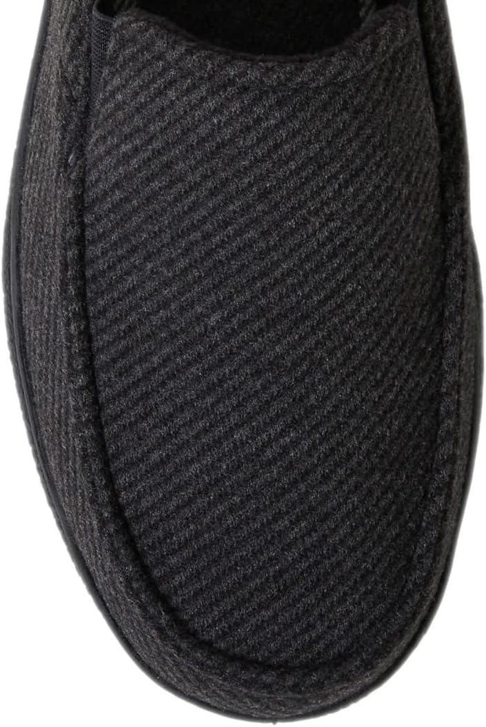 imageDearfoams Mens IndoorOutdoor Breathable Memory Foam Clog Slippers in BlackCharcoal Grey