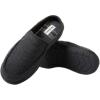 Dearfoams Men’s Indoor/Outdoor Breathable Memory Foam Clog Slippers in Black(Charcoal Grey)