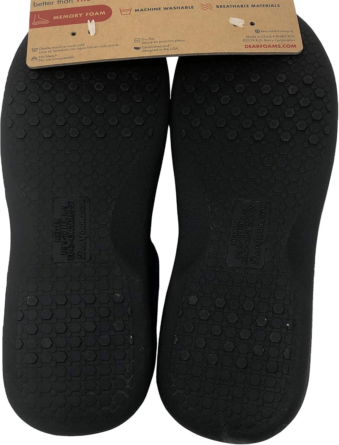 imageDearfoams Mens Microfiber Terry Clog with Memory Foam Slippers Large Blue