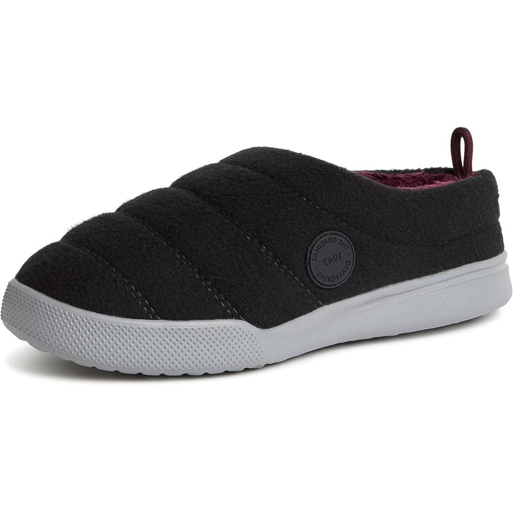 imageDearfoams Womens Kendra Sport Lounge Memory Foam ClogBlack Solid Fleece
