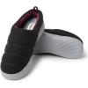 Dearfoams Women’s Kendra Sport Lounge Memory Foam Clog(Black Solid Fleece)
