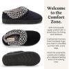 Dearfoams womens Elsie Memory Foam Clog With Foldover Cuff House Shoes Slippers(Black)