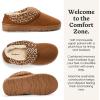 Dearfoams womens Elsie Memory Foam Clog With Foldover Cuff House Shoes Slippers(Chestnut)