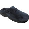 Dearfoams Men’s Microfiber Terry Clog with Memory Foam Slippers (Large, Blue)