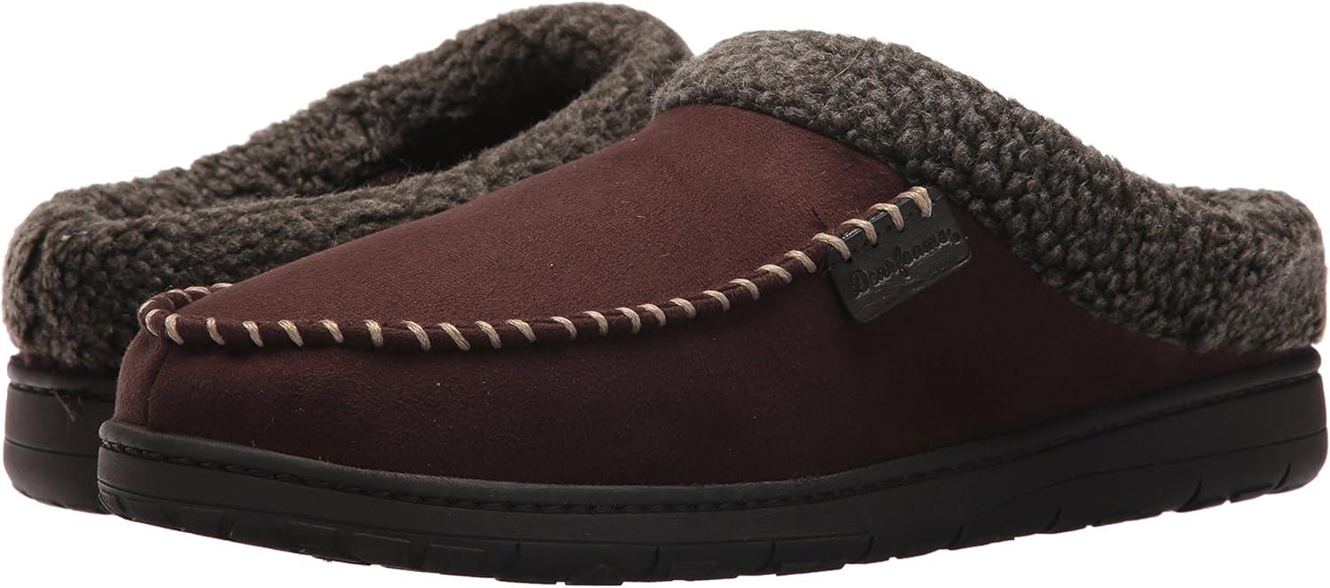 imageDearfoams Mens Clog wWhipstitch amp MF Coffee XLarge 1314 M US