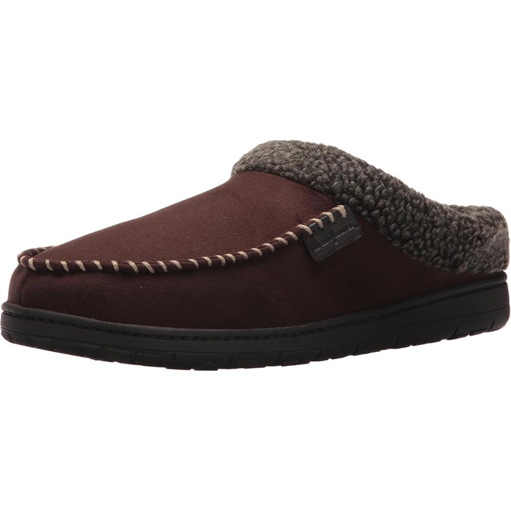 imageDearfoams Mens Clog wWhipstitch amp MF Coffee XLarge 1314 M US