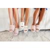 Dearfoams Women’s Giftable I Do & I Do Crew Bride Slippers for Weddings and Bachelorette Party(I Do Crew Pale Mauve)