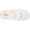 Dearfoams Women’s Giftable I Do & I Do Crew Bride Slippers for Weddings and Bachelorette Party(White)