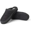 Dearfoams Women’s Ryan Quilted Nylon Clog Slipper(Black)
