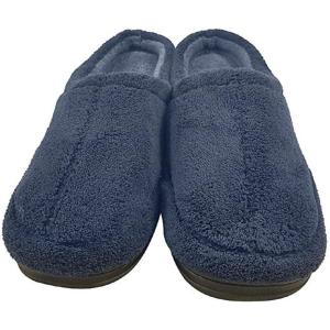 Dearfoams Mens Microterry Clog Slipper(Navy)