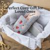 Dearfoams womens Novelty Gift Teddy Sherpa Scuff Slip-on House Shoe(Strawberry Icon)