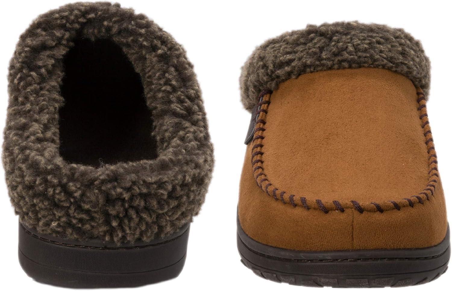 imageDearfoams Mens MFS Clog WWhipstitch amp Mf SlipperChestnut