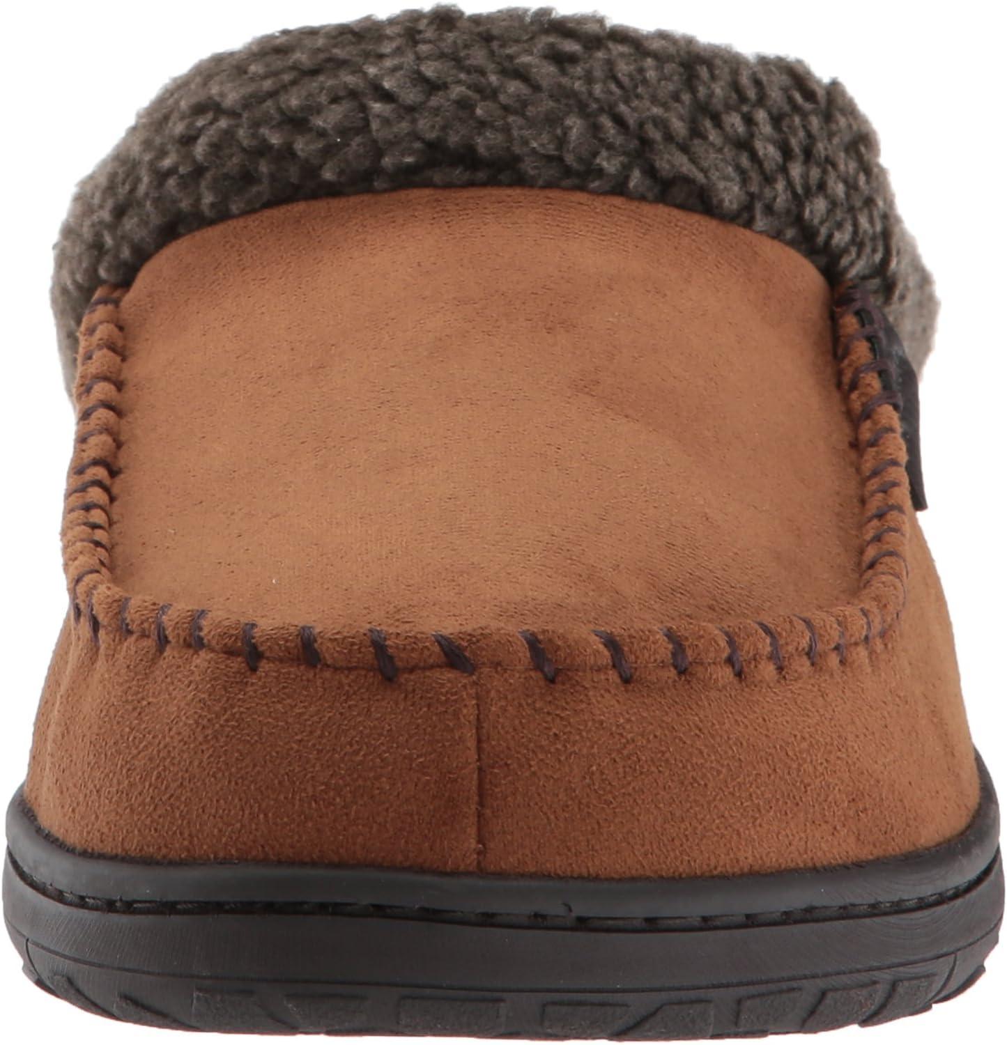 imageDearfoams Mens MFS Clog WWhipstitch amp Mf SlipperChestnut