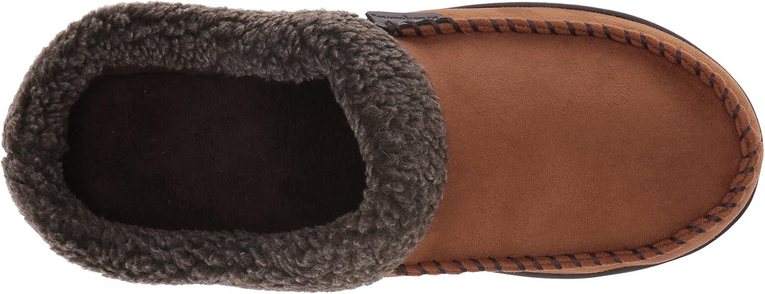 imageDearfoams Mens MFS Clog WWhipstitch amp Mf SlipperChestnut