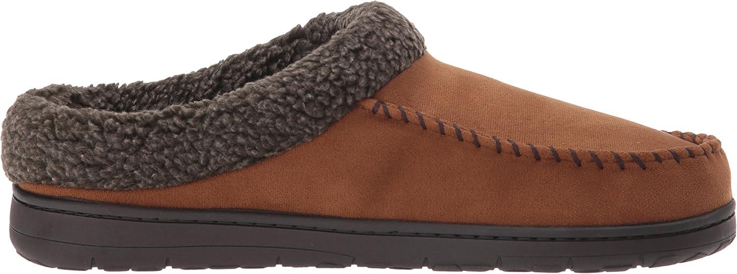 imageDearfoams Mens MFS Clog WWhipstitch amp Mf SlipperChestnut