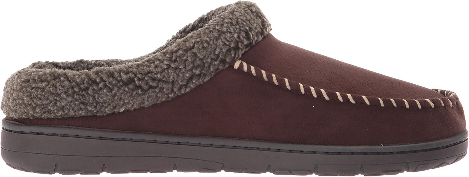 imageDearfoams Mens MFS Clog WWhipstitch amp Mf SlipperCoffee