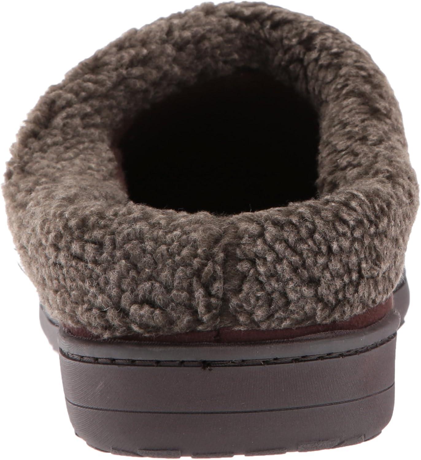 imageDearfoams Mens MFS Clog WWhipstitch amp Mf SlipperCoffee
