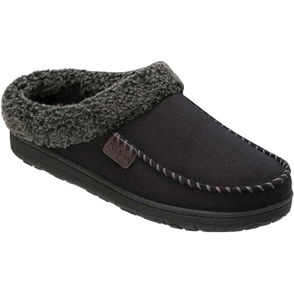 imageDearfoams Mens Memory Foam Slippers 1112BlackLarge