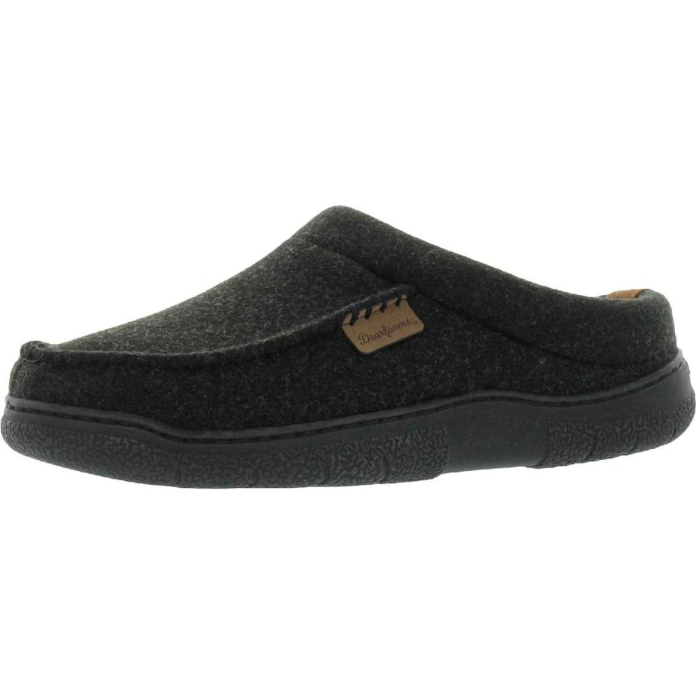 imageDearfoams mens Brendan IndoorOutdoor Breathable Memory Foam Clog House Shoe With Wide WidthsBlack
