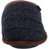 Dearfoams Men’s Asher Quilted Clog with Faux Leather Trim Slipper(Navy Blazer)