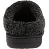 Dearfoams Men’s MFS Clog W/Whipstitch & Mf(Black)