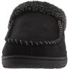 Dearfoams Men’s MFS Clog W/Whipstitch & Mf(Black)