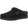 Dearfoams Men’s MFS Clog W/Whipstitch & Mf(Black)